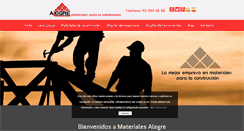 Desktop Screenshot of materialesalegre.com